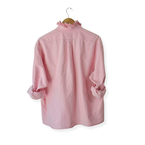 Pink Ralph Lauren Polo Ruffle Heirloom Shirt size L / XL