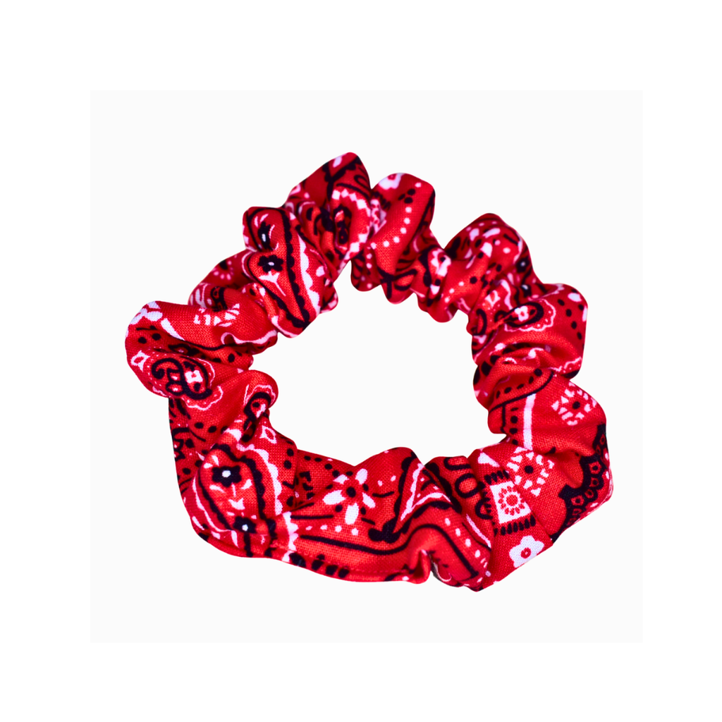 Red Bandana Scrunchie