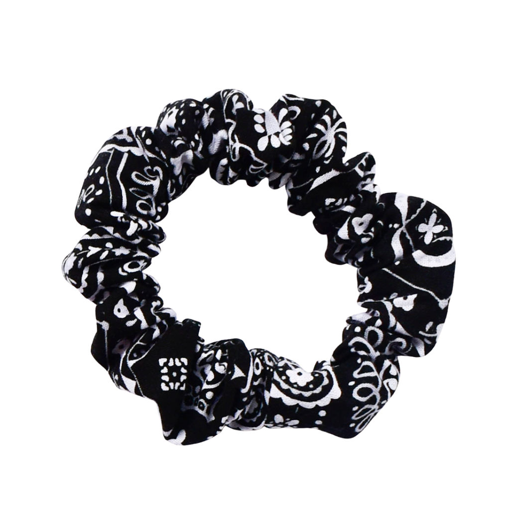 black bandana scrunchie