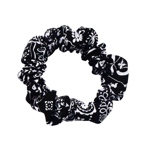black bandana scrunchie