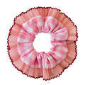 Gingham Scrunchie | Oversized French Lace Frill Scrunchies