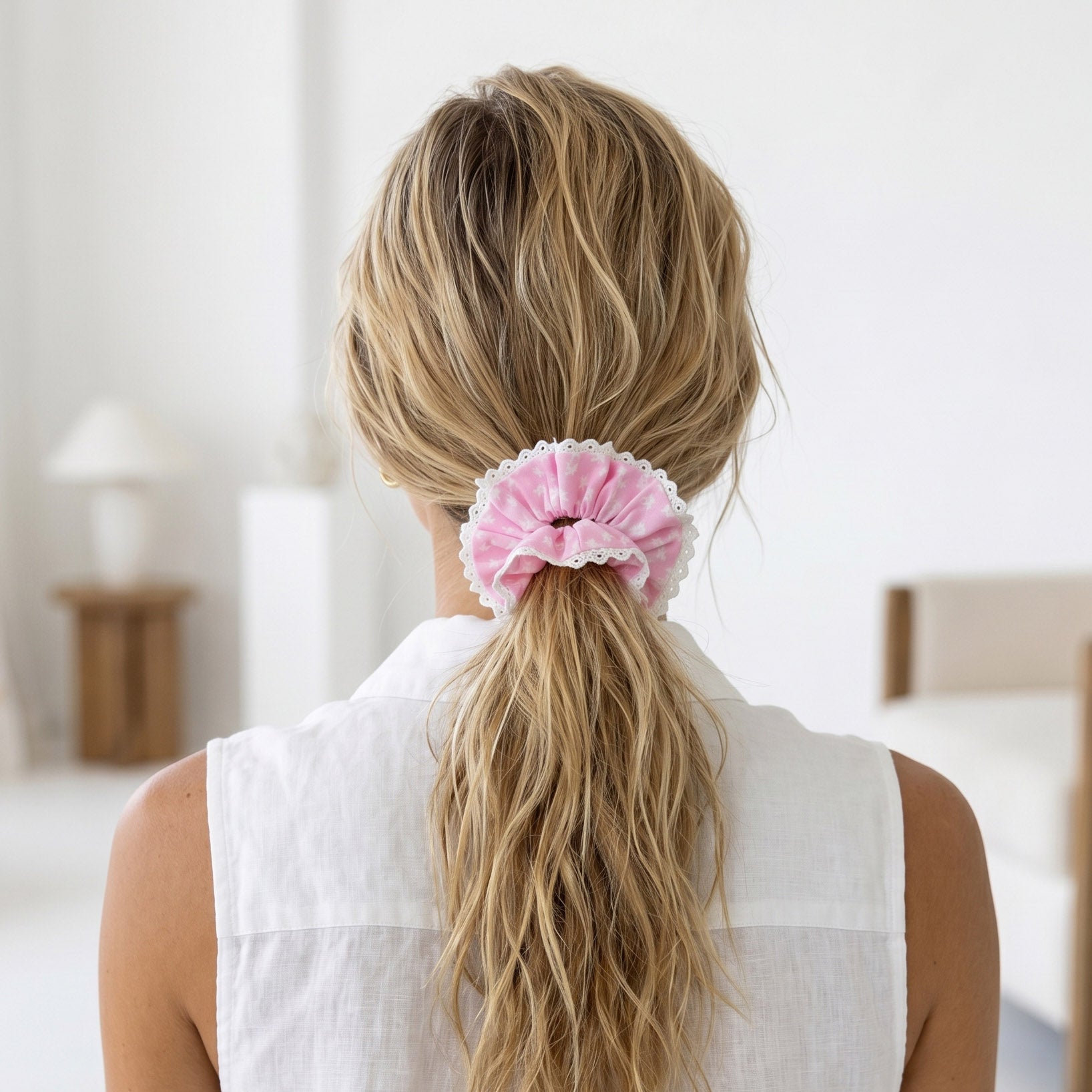 Floral Lace Scrunchie